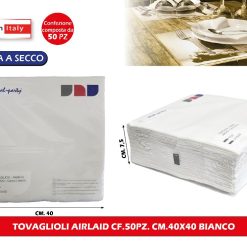 TOVAGLIOLI AIRLAID CF.50PZ. CM.40X40 BIANCO