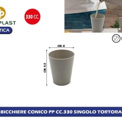 BICCHIERE CONICO PP CC.330 SINGOLO TORTORA