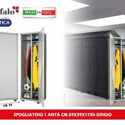 SPOGLIATOIO 1 ANTA CM.59X39X175h GRIGIO CHIARO