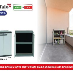 MOBILE BASSO 2 ANTE TUTTO PIANI CM.62,5X39X83h SCIK BASIC GRIGIO