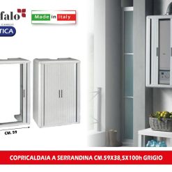 COPRICALDAIA A SERRANDINA CM.59X38,5X100h GRIGIO CHIARO