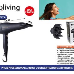 PHON PROFESSIONALE 2200W C/CONCENTRATORE E DIFFUSORE