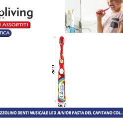 Spazzolino Denti Musicale LED Junior Pasta del Capitano Colori Assortiti