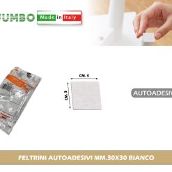 FELTRINI AUTOADESIVI MM.30X30 SET 6 PZ. BIANCO