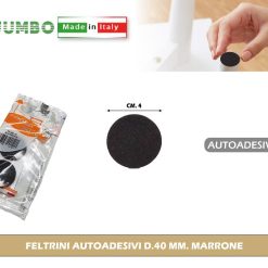 FELTRINI AUTOADESIVI D.40 MM. SET 2 PZ. MARRONE