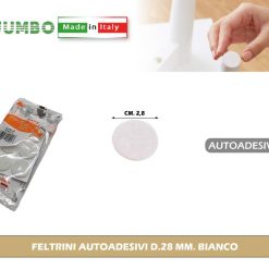 FELTRINI AUTOADESIVI D.28 MM. SET 6 PZ. BIANCO
