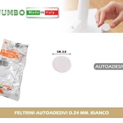FELTRINI AUTOADESIVI D.24 MM. SET 8 PZ. BIANCO
