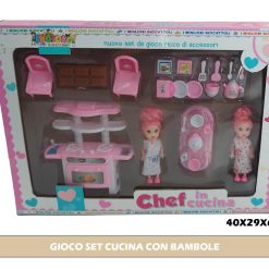 GIOCO SET CUCINA CON BAMBOLE