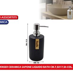 DISPENSER SAPONE LIQUIDO BATH CM.7,5X17,5h COL. ASS.