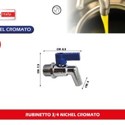 RUBINETTO 3/4 NICHEL CROMATO