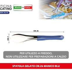 SPATOLA GELATO CM.26 MANICO BLU