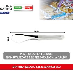 SPATOLA GELATO CM.26 MANICO BIANCO