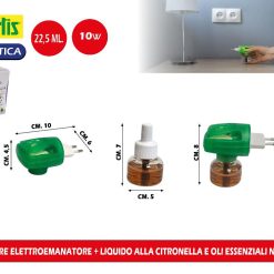 DIFFUSORE ELETTROEMANATORE + LIQUIDO ALLA CITRONELLA PROFUMATO