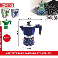 CAFFETTIERA FRIDA KAHLO 3 TZ. COL. ASS.