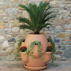 Fioriera Oasi Cotto Chiaro 80x80h cm – Vaso da Esterno Quadrato Resistente