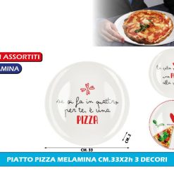PIATTO PIZZA MELAMINA CM.33X2h 3 DECORI