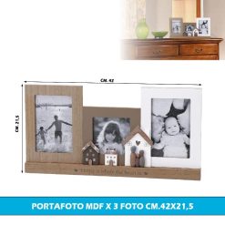 PORTAFOTO MDF X 3 FOTO CM.42X21,5