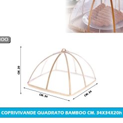 COPRIVIVANDE QUADRATO BAMBOO CM.34X34X20h