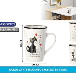 TAZZA LATTE MUG NBC CM.8,5X13h 3 DEC.