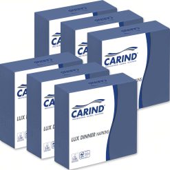 Sicignano | Confezione 40x16 Pezzi Tovaglioli Fazzoletti di Carta 3 Veli 40x40cm Lux Dinner in Cellulosa Eleganti Grandi Piega 1/4 Blu - Pranzo Cena Eventi Ristorante Cerimonie Feste