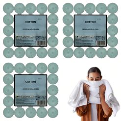 Sicignano | Lumino Candele Profumate Cera Tea Light Cotton Confezione 75 Pezzi, Dimensione 3.8x1.9h cm, Durata 4 ore, Utili per Decorazioni Casa Cena Atmosfera