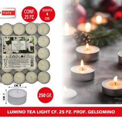 LUMINO TEA LIGHT CF. 25 PZ. PROF. GELSOMINO (Copia)