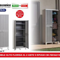 MOBILE ALTO FLORIDA XL 2 ANTE 5 RIPIANI CM.78X46X182h