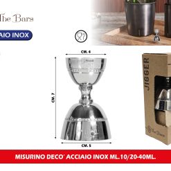 Misurino Deco' Acciaio Inox Ml.10/20-40Ml.
