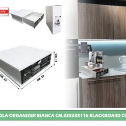 Scatola Organizer Bianca Cm.33X33X11H Blackboard Coffee (Copia)