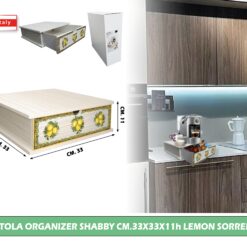 Scatola Organizer Shabby Cm.33X33X11H Lemon Sorrento