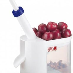 Sicignano | Snocciolatore Denocciolatore a Stantuffo Ciliegie con Raccoglitore Trasparente, Plastica Alimentare, Portatile con Ventosa, Espulsore in Acciaio Inox, Evita Disordine, Portatile