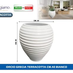 ORCIO GRECIA TERRACOTTA CM.40 BIANCO