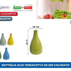 BOTTIGLIA OLIO TERRACOTTA GR.500 COLORATO