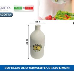 SET 2 BOTTIGLIA OLIO TERRACOTTA GR.500 LIMONI (Copia)