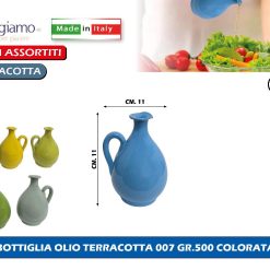 BOTTIGLIA OLIO TERRACOTTA 007 GR.500 COLORATA