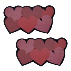 Sicignano | Set 2 Zerbini Prisma Sagomato 40x70 cm Fantasia Antiscivolo, Spessore 4-5 mm, 100% Gomma Riciclata con Stampa Digitale, Adatto a Interni Esterni, Made in Italy (Cuore)