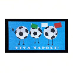 Sicignano | Zerbino Prisma Fantasia Napoli 40x70 Rettangolare, Tappeto Gomma con Stampa Digitale, Eco-Friendly, Antiscivolo, Facile da Pulire, Interni Esterni, Made in Italy (Viva Napoli)