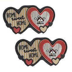 Sicignano | Set 2 Zerbini Flomat 40×70 Forma Cuore, Antiscivolo, Spessore 4-5 mm, 100% Gomma Riciclata, Adatto a Interni Esterni, Made in Italy (Cuore)