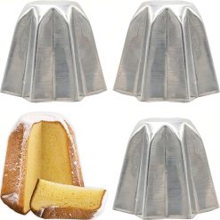Set 3 Stampo Pandoro 500 gr Forma in Alluminio per Dolci di Natale