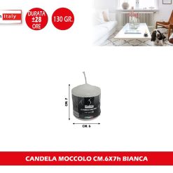 CANDELA MOCCOLO CM.6X7h BIANCA