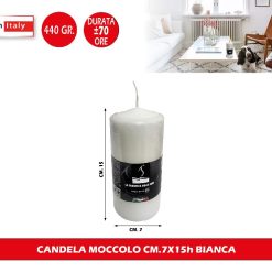 CANDELA MOCCOLO CM.7X15h BIANCA