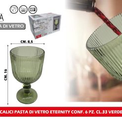 CALICI PASTA DI VETRO ETERNITY CONF. 6 PZ. CL.33 VERDE (Copia) (Copia)