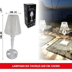LAMPADA DA TAVOLO LED CM.12X30h