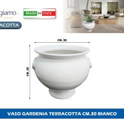 VASO GARDENIA TERRACOTTA CM.30 BIANCO