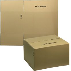 Sicignano | Scatola Cartone Americana, cm 45X32X40h, Onda Singola, Resistente, con Simboli - Spedire, Spedizione, Imballaggi, Trasloco, Magazzino, Packaging (1)