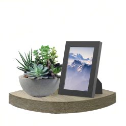 Mensola in Legno Naturale da Parete, Angolare 29x29x3.8h cm, Design Moderno e Facile Installazione con Viti Incluse, per Libri e Decorazioni, Porta Oggetti, Porta Libri