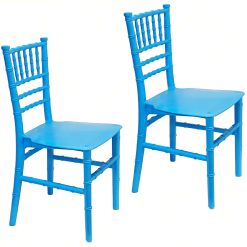 Sicignano | Set 2 Sedioline Baby in Plastica per Bambini – Seduta Ergonomica Robusta, Perfetta per Ludoteca Asilo, Facile da Pulire, Colore Blu, 31x28x62h cm, Portata Massima 75 kg