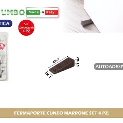 FERMAPORTE CUNEO MARRONE SET 4 PZ.
