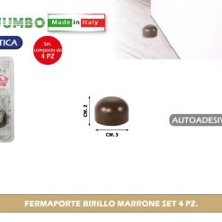 FERMAPORTE BIRILLO MARRONE SET 4 PZ.