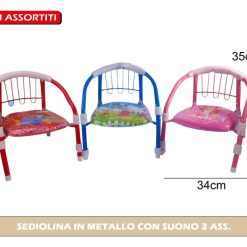 SEDIOLINA IN METALLO CON SUONO 3 ASS.